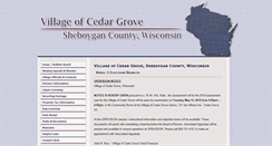 Desktop Screenshot of cedargrovewi.com